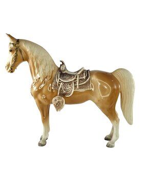 Breyer Horse Western Horse Palomino With Saddle #57 Vintage Decor Collectible